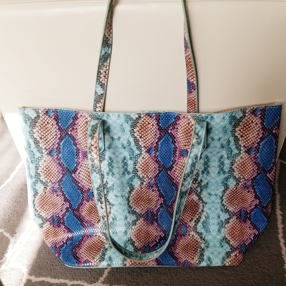 Snake Print 'Zoey' Tote by Caroline Hill - Picture 3 of 13